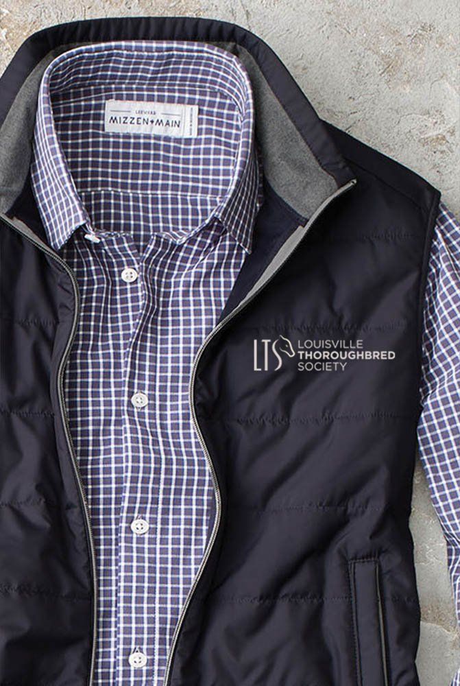 Men's Full Zip Vest The Louisville Thoroughbred Society